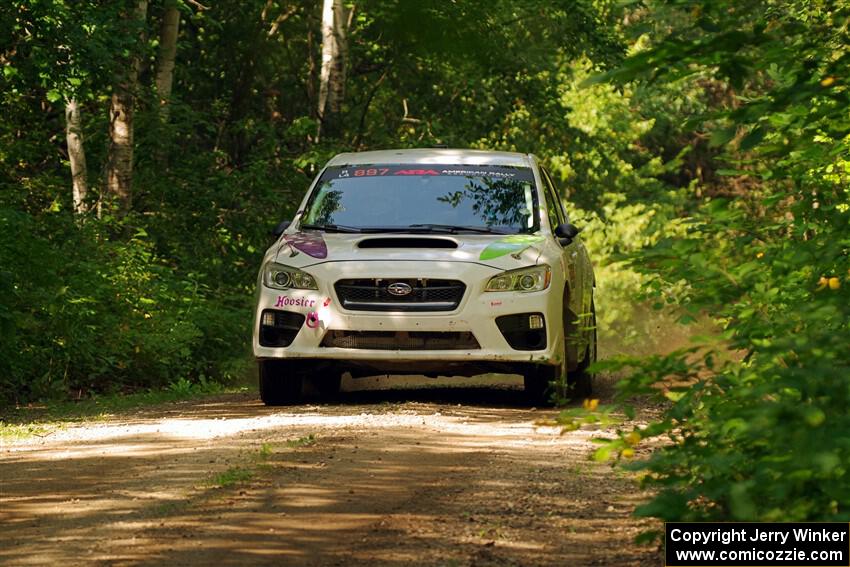 Jamey Randall / Andrew Rausch Subaru WRX on SS14, Otterkill II.