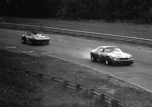 Gary Fautch's A Sedan Chevy Camaro leads Emery Emond's B Prod. Chevy Corvette