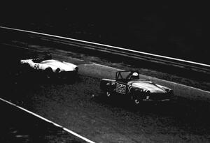 Two G Prod. cars: Lona Bradbury's Austin-Healey Sprite and Paul Hansen's Triumph Spitfire