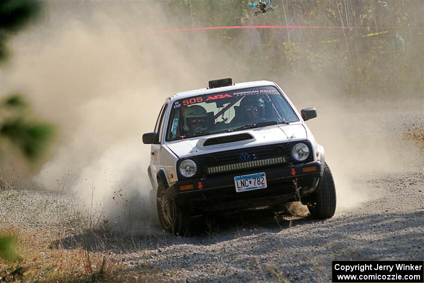 Josh Nykanen / Charlotte Himes VW GTI on SS1, Al's Playground I.