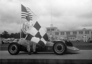 Stan Townes and his Sting Formula Vee in victory circle.