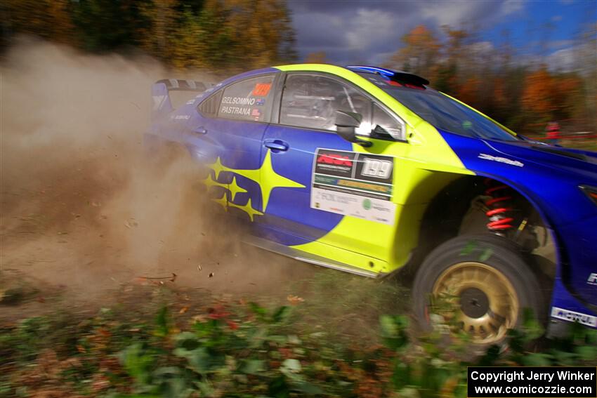 Travis Pastrana / Rhianon Gelsomino Subaru WRX ARA24 on SS5, Far Point I.