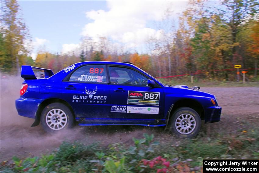 Jimmy Pelizzari / Kate Stevens Subaru WRX on SS5, Far Point I.