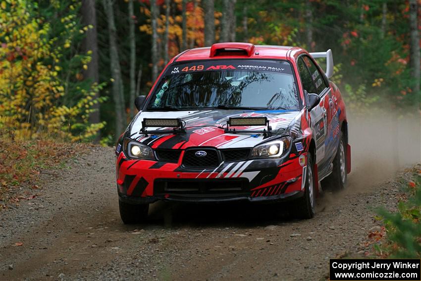 Andrew Layton / Joe Layton Subaru Impreza on SS10, Al's Playground II.