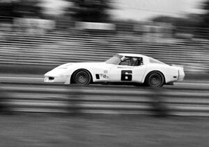 Greg Pickett's Chevy Corvette led the first lap.