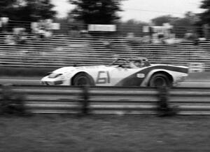 Marcus Opie loses the engine on his Chevy Corvette.