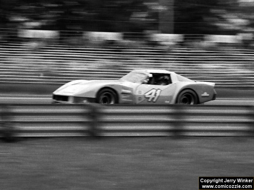 Bill Craine's Chevy Corvette led two laps.