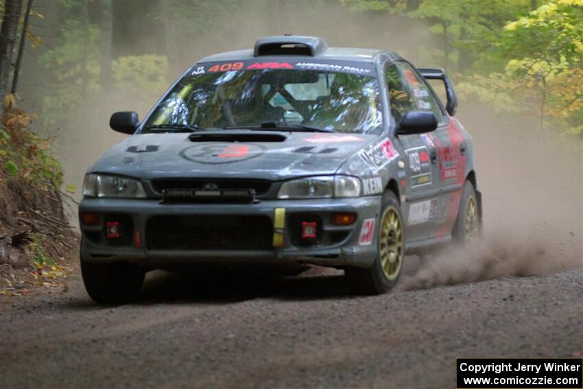 Dylan Gondyke / Zach Stewart Subaru Impreza on SS16, Mount Marquette.