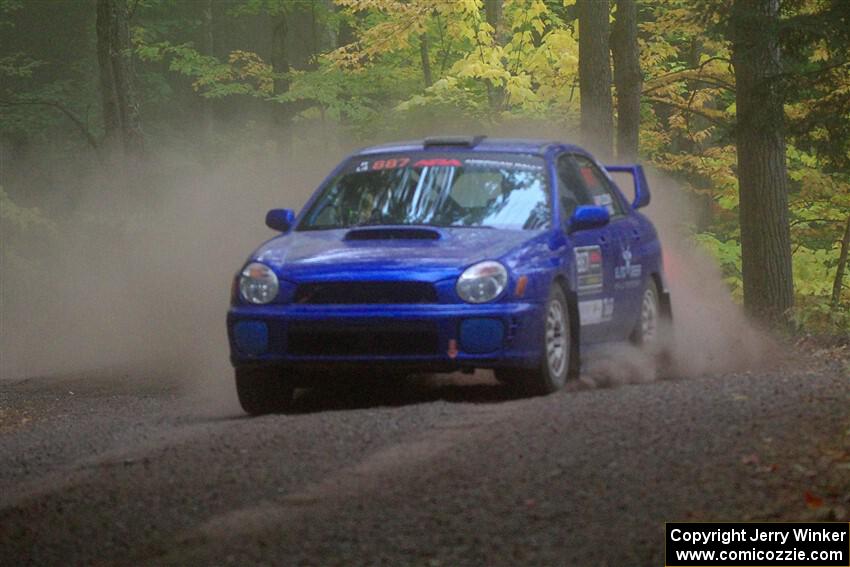 Jimmy Pelizzari / Kate Stevens Subaru WRX on SS16, Mount Marquette.