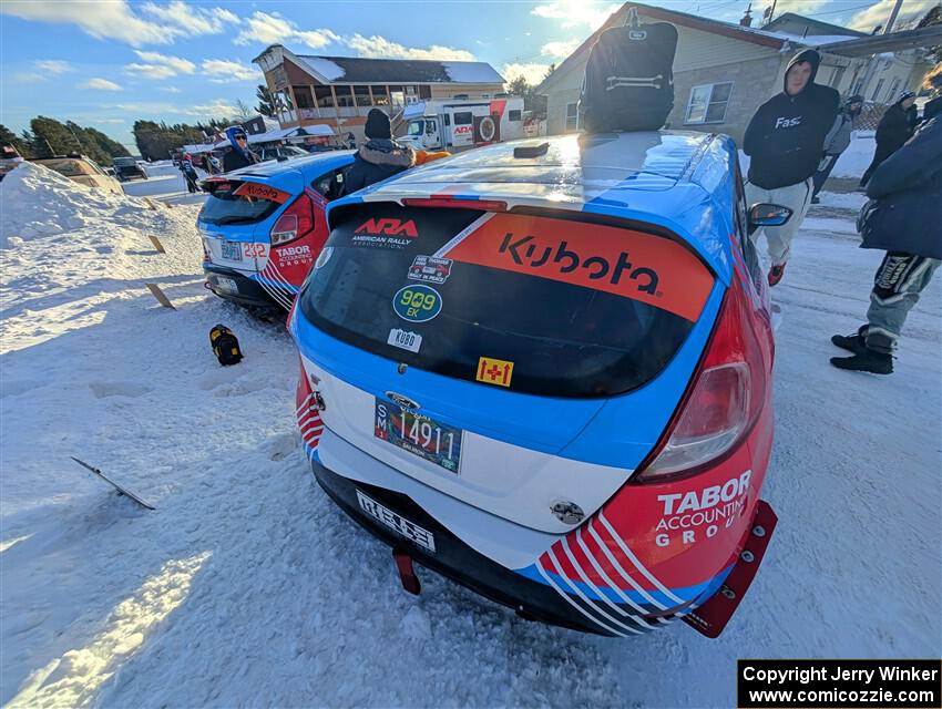 L to R) Mark Tabor / Kathryn Hansen and Henry Tabor / Ethan Curtis Ford Fiesta STs at parc expose.