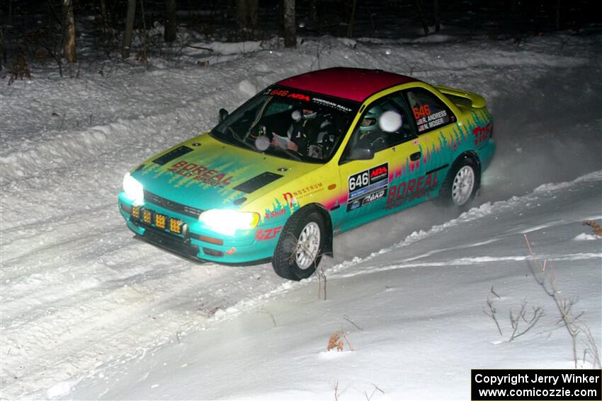 Reid Andress / Neil Moser Subaru Impreza on SS1, Sage-Vondette.