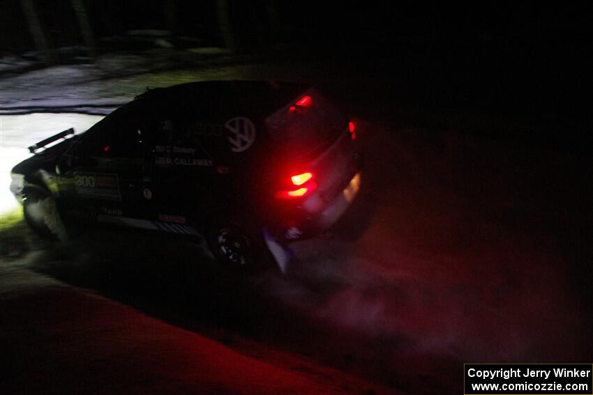 Chase Blakely / Mike Callaway VW GTI on SS1, Sage-Vondette.