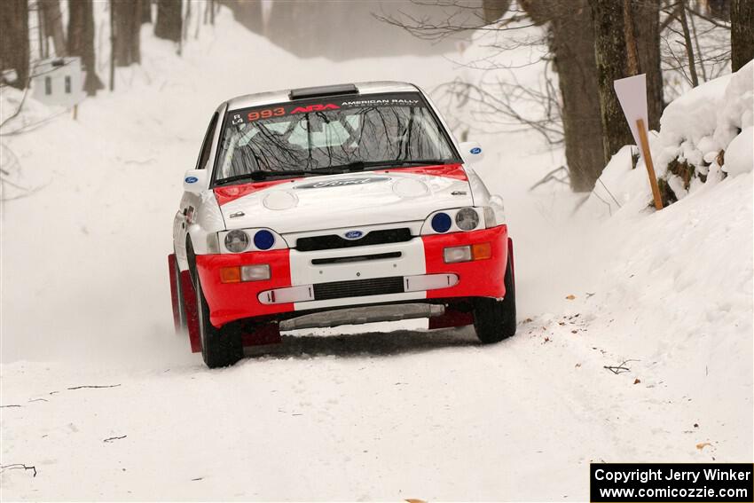 Mike Tirpack / Chris Rotolo Ford Escort Cosworth RS on SS9, Old State-Huff I.