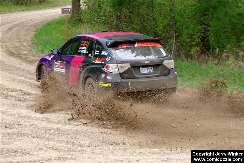Silas Himes / Aleut Hatfield Subaru WRX STi on SS2, Kabekona I.
