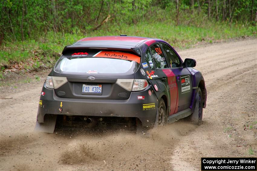 Silas Himes / Aleut Hatfield Subaru WRX STi on SS2, Kabekona I.