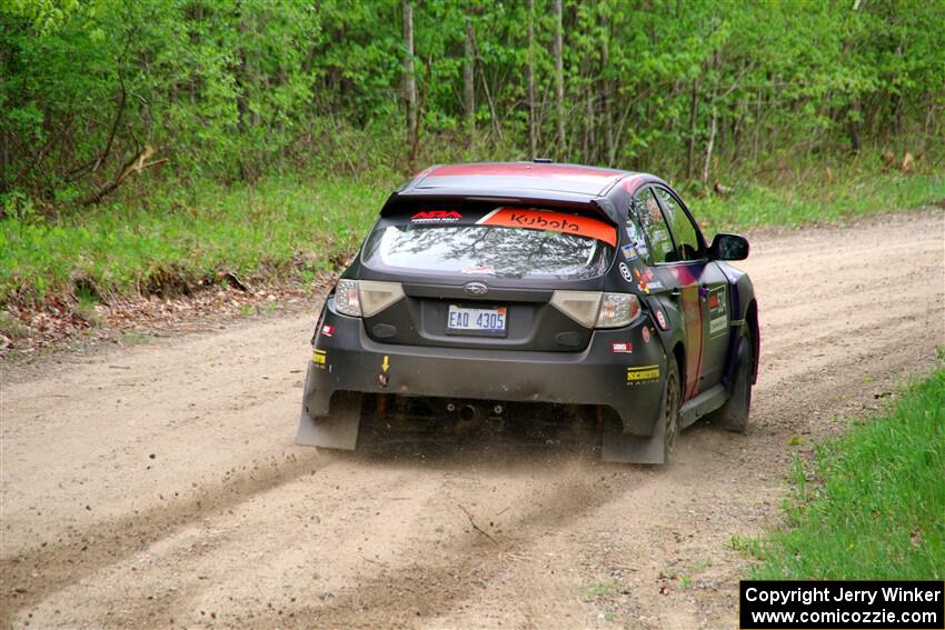 Silas Himes / Aleut Hatfield Subaru WRX STi on SS2, Kabekona I.