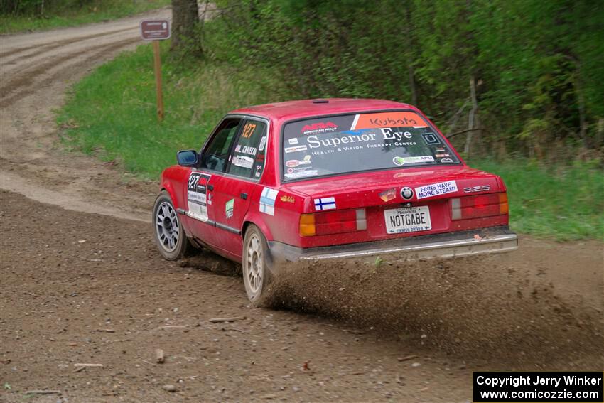 Levi Johnson / Lars Anderson BMW 325e on SS2, Kabekona I.