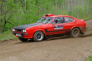 Mike Hurst / Randall Short Ford Capri on SS2, Kabekona I.