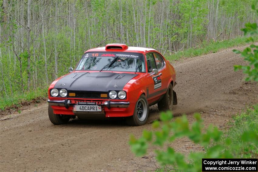 Mike Hurst / Randall Short Ford Capri on SS2, Kabekona I.