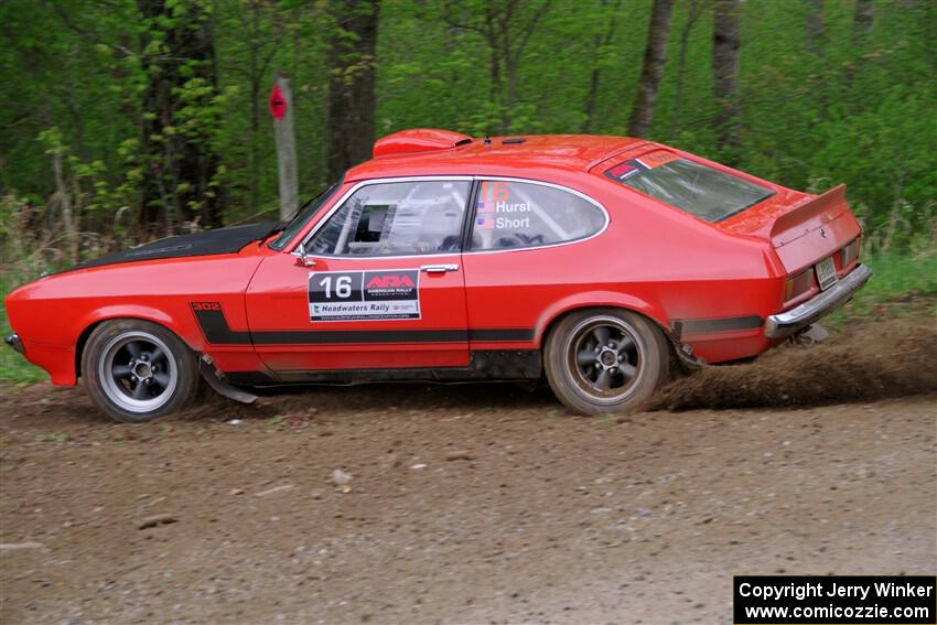 Mike Hurst / Randall Short Ford Capri on SS2, Kabekona I.