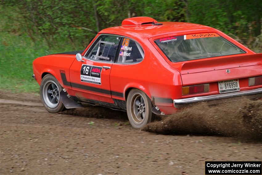 Mike Hurst / Randall Short Ford Capri on SS2, Kabekona I.