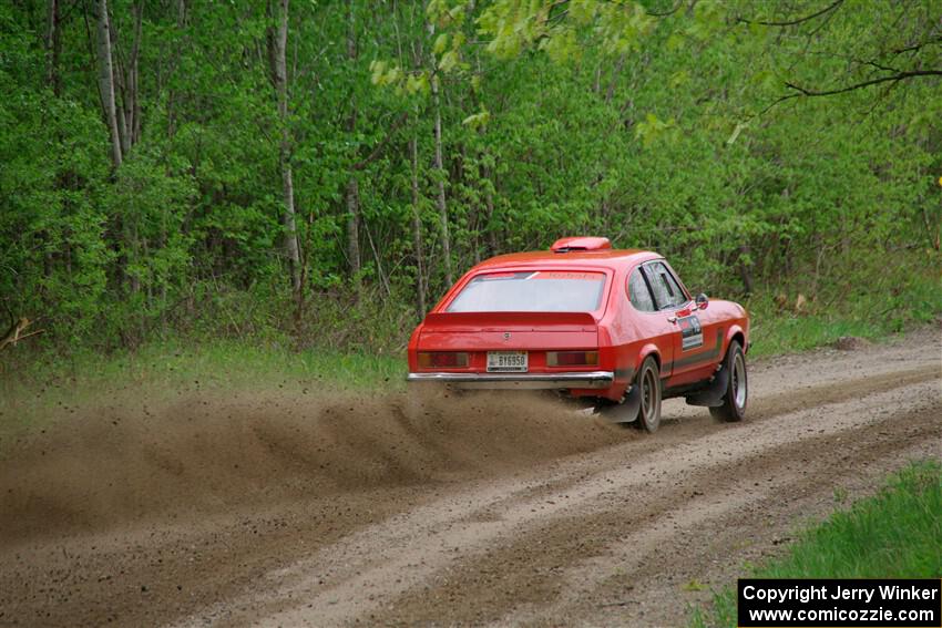 Mike Hurst / Randall Short Ford Capri on SS2, Kabekona I.
