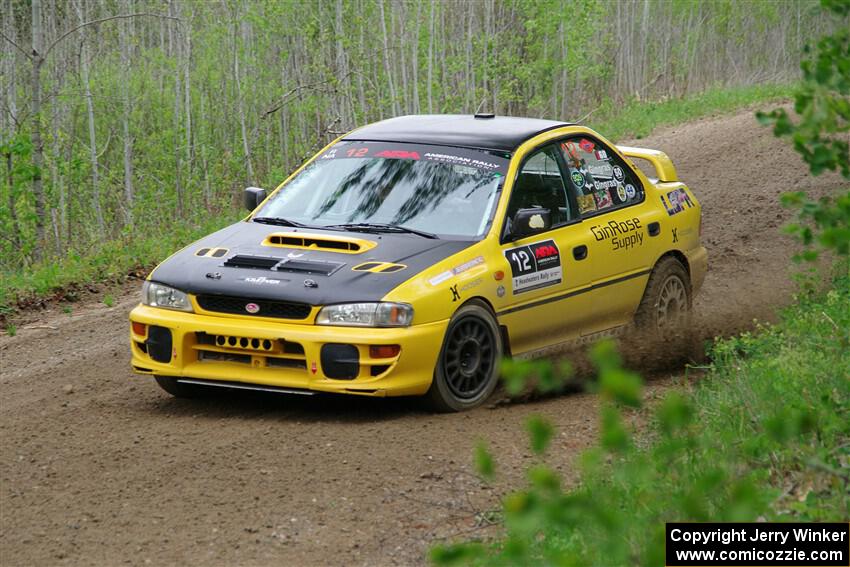 Steve Gingras / Katie Gingras Subaru Impreza on SS2, Kabekona I.
