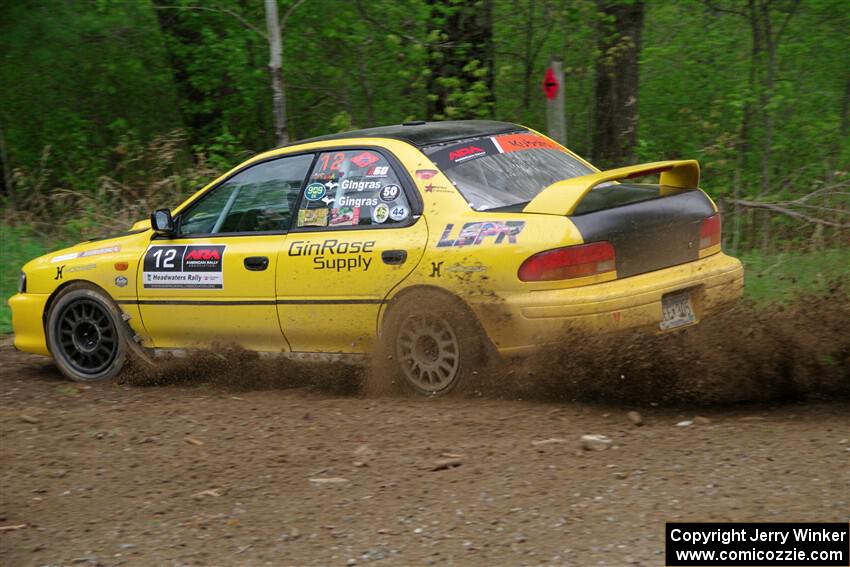Steve Gingras / Katie Gingras Subaru Impreza on SS2, Kabekona I.