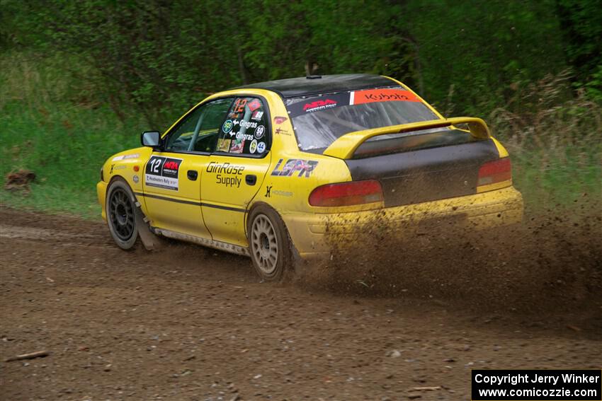 Steve Gingras / Katie Gingras Subaru Impreza on SS2, Kabekona I.