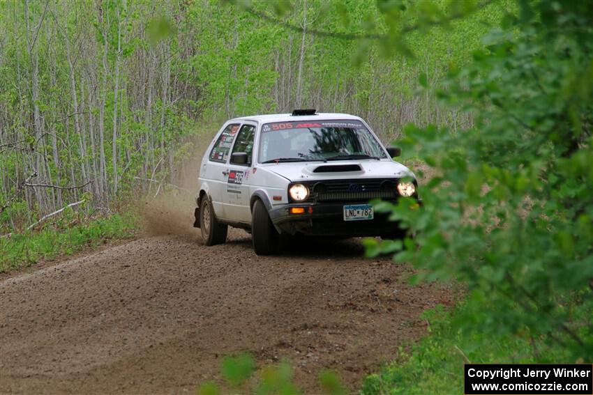Josh Nykanen / Charlotte Himes VW GTI on SS2, Kabekona I.