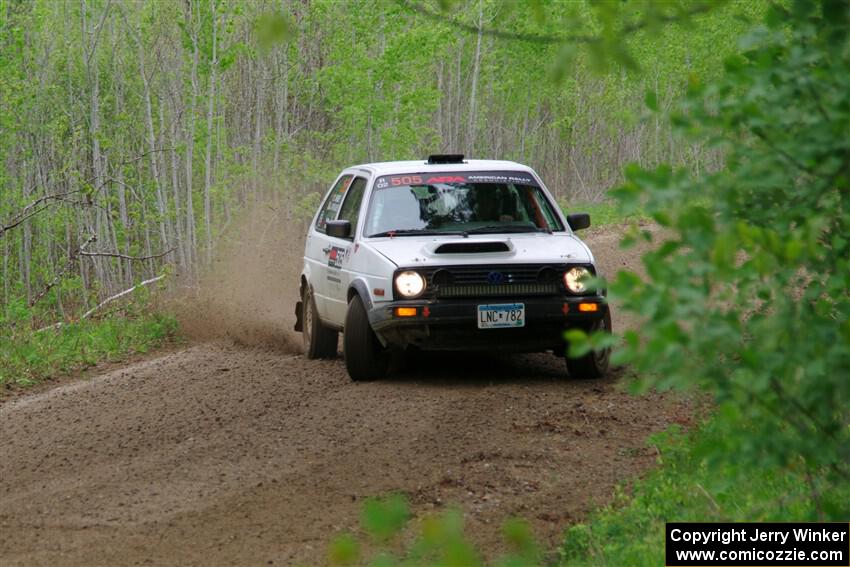 Josh Nykanen / Charlotte Himes VW GTI on SS2, Kabekona I.