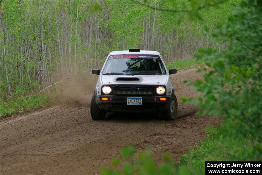 Josh Nykanen / Charlotte Himes VW GTI on SS2, Kabekona I.