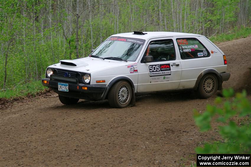 Josh Nykanen / Charlotte Himes VW GTI on SS2, Kabekona I.