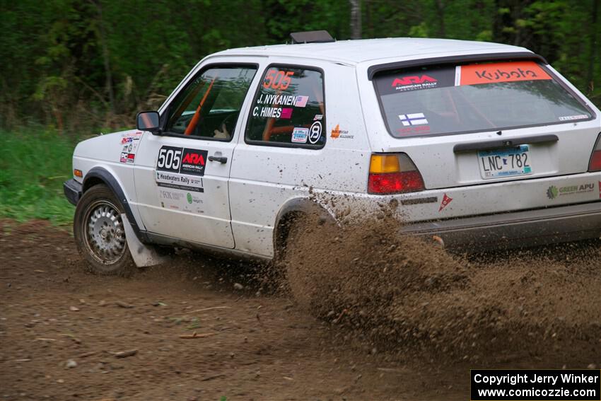 Josh Nykanen / Charlotte Himes VW GTI on SS2, Kabekona I.