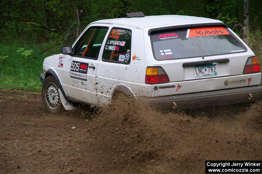 Josh Nykanen / Charlotte Himes VW GTI on SS2, Kabekona I.