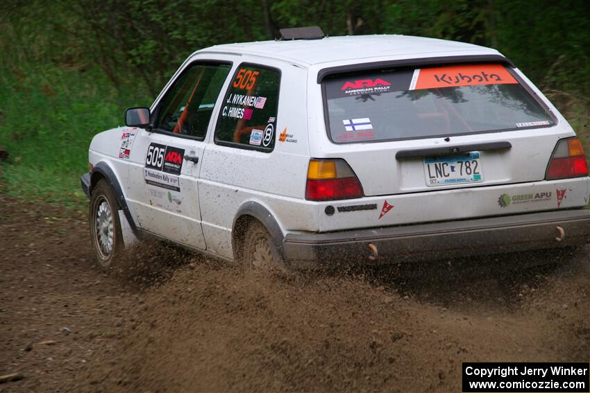 Josh Nykanen / Charlotte Himes VW GTI on SS2, Kabekona I.