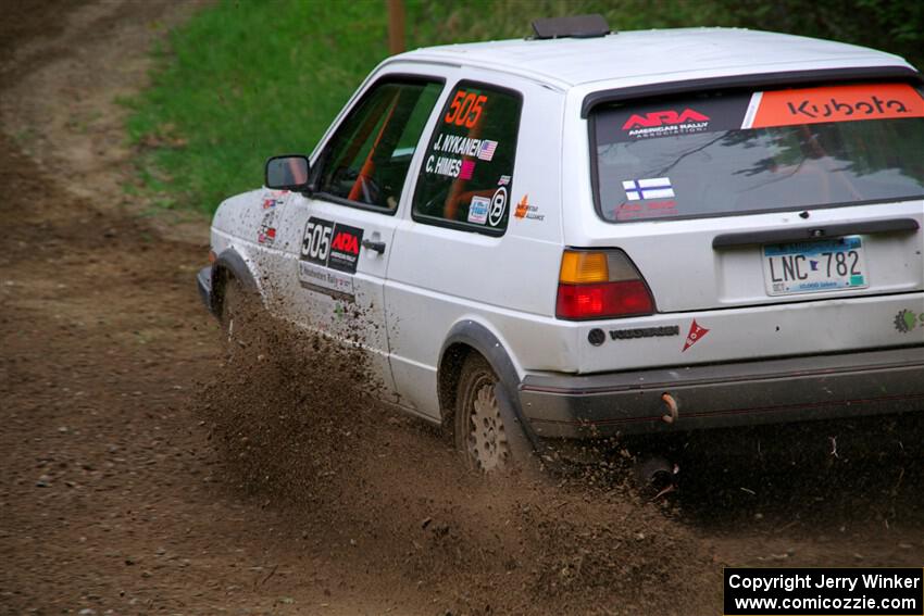 Josh Nykanen / Charlotte Himes VW GTI on SS2, Kabekona I.