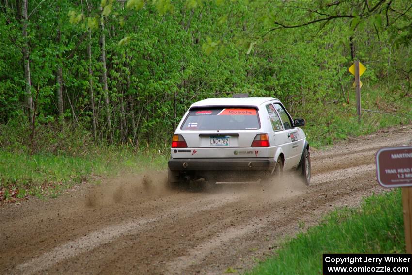 Josh Nykanen / Charlotte Himes VW GTI on SS2, Kabekona I.