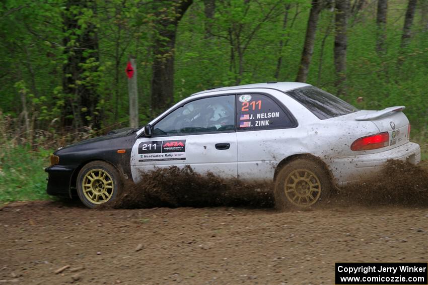 Jack Nelson / Isaac Zink Subaru Impreza on SS2, Kabekona I.