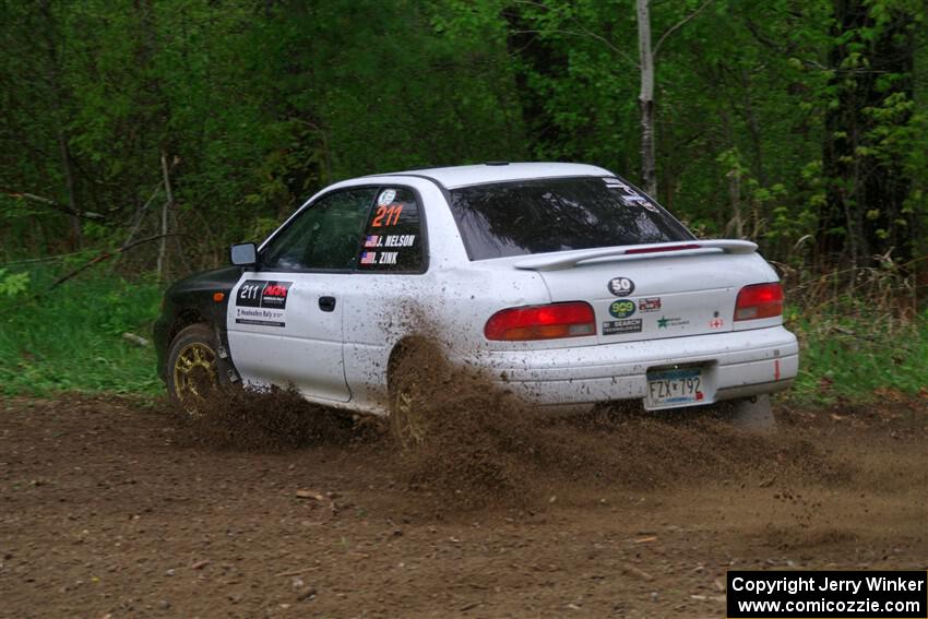 Jack Nelson / Isaac Zink Subaru Impreza on SS2, Kabekona I.