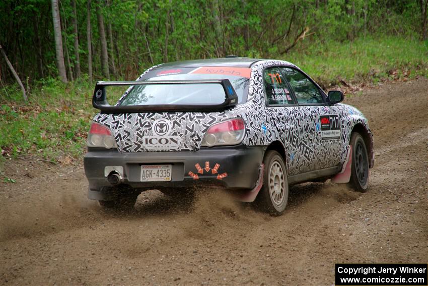 Peter Farrow / Jackson Sedivy Subaru WRX on SS2, Kabekona I.