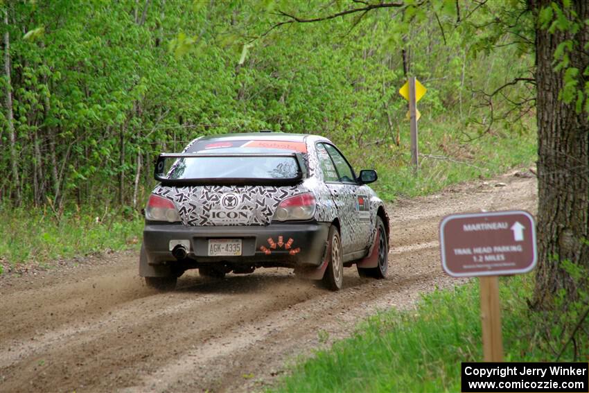 Peter Farrow / Jackson Sedivy Subaru WRX on SS2, Kabekona I.