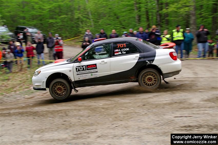 Jason Cook / Maggie Tu Subaru WRX on SS3, Steamboat I.