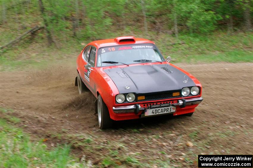 Mike Hurst / Randall Short Ford Capri on SS5, Kabekona II.