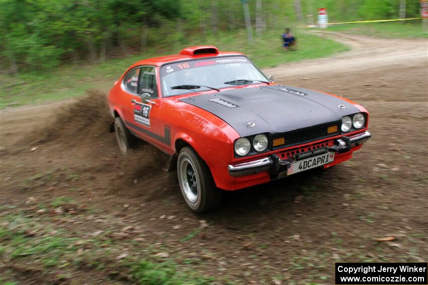 Mike Hurst / Randall Short Ford Capri on SS5, Kabekona II.