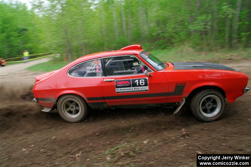 Mike Hurst / Randall Short Ford Capri on SS5, Kabekona II.