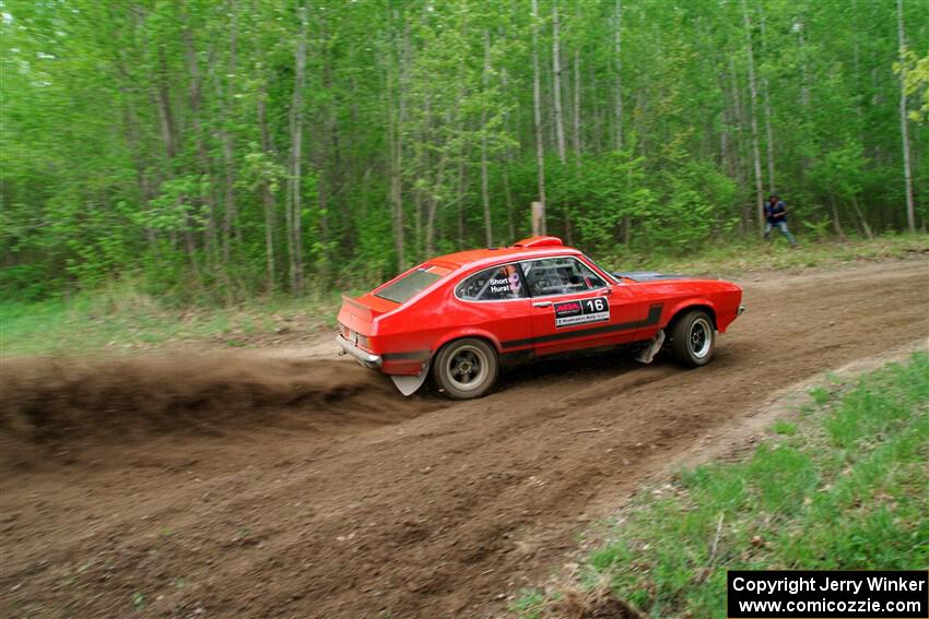 Mike Hurst / Randall Short Ford Capri on SS5, Kabekona II.