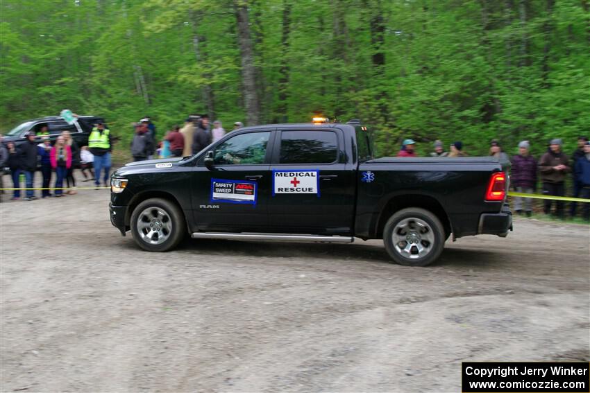 A Dodge Ram 1500 pickup sweeps SS6, Steamboat II.