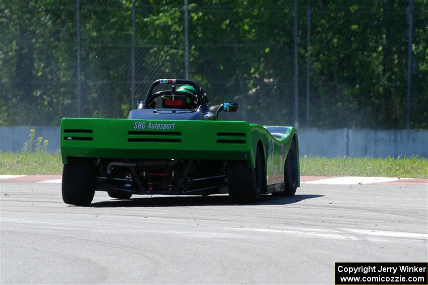 Greg Eick's Spec Racer Ford 3 spins at turn 8.