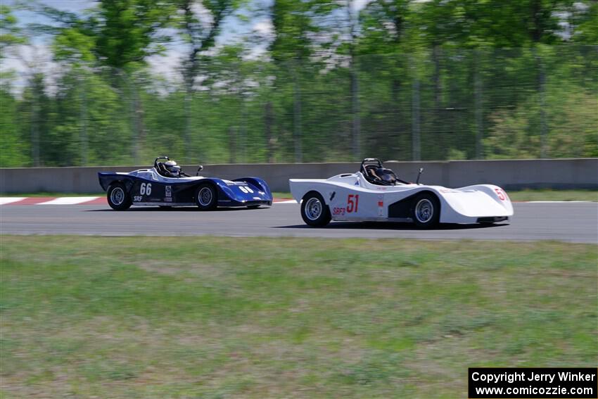 Frank Gigler's Spec Racer Ford 3 and Peter Jankovskis' Spec Racer Ford